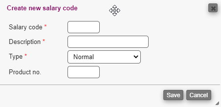 Salary codes
