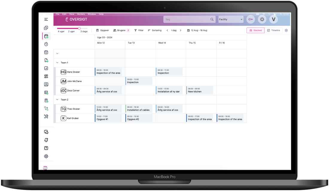 Flexible task management with tailored features and full overview